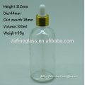 100ml transparent dropper bottles/glass material essential oil bottle
